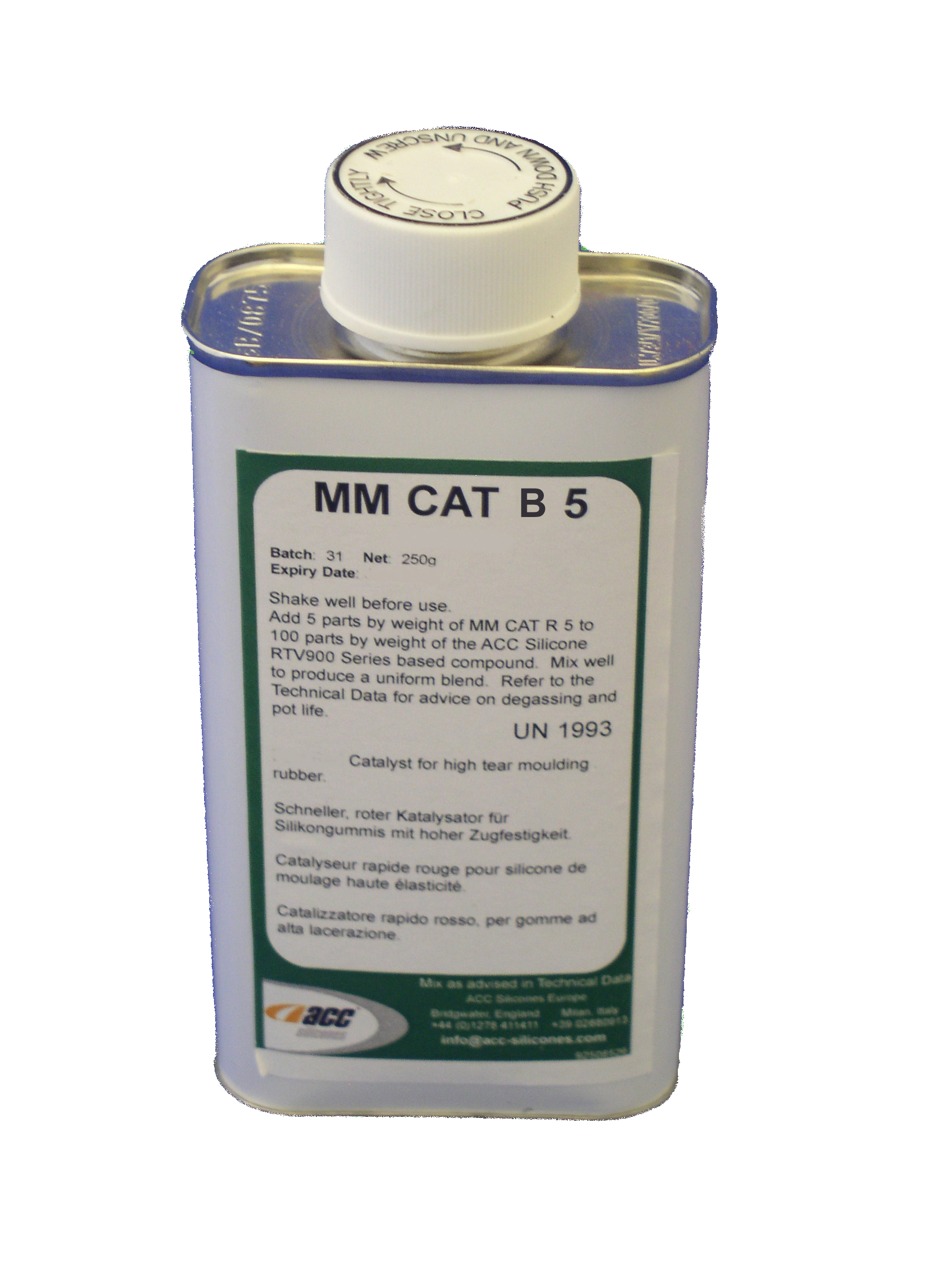907530670 ACC MM KATALYSATOR B 5 NT BLAUW 1 KG TIN STANDARD LOW TOX